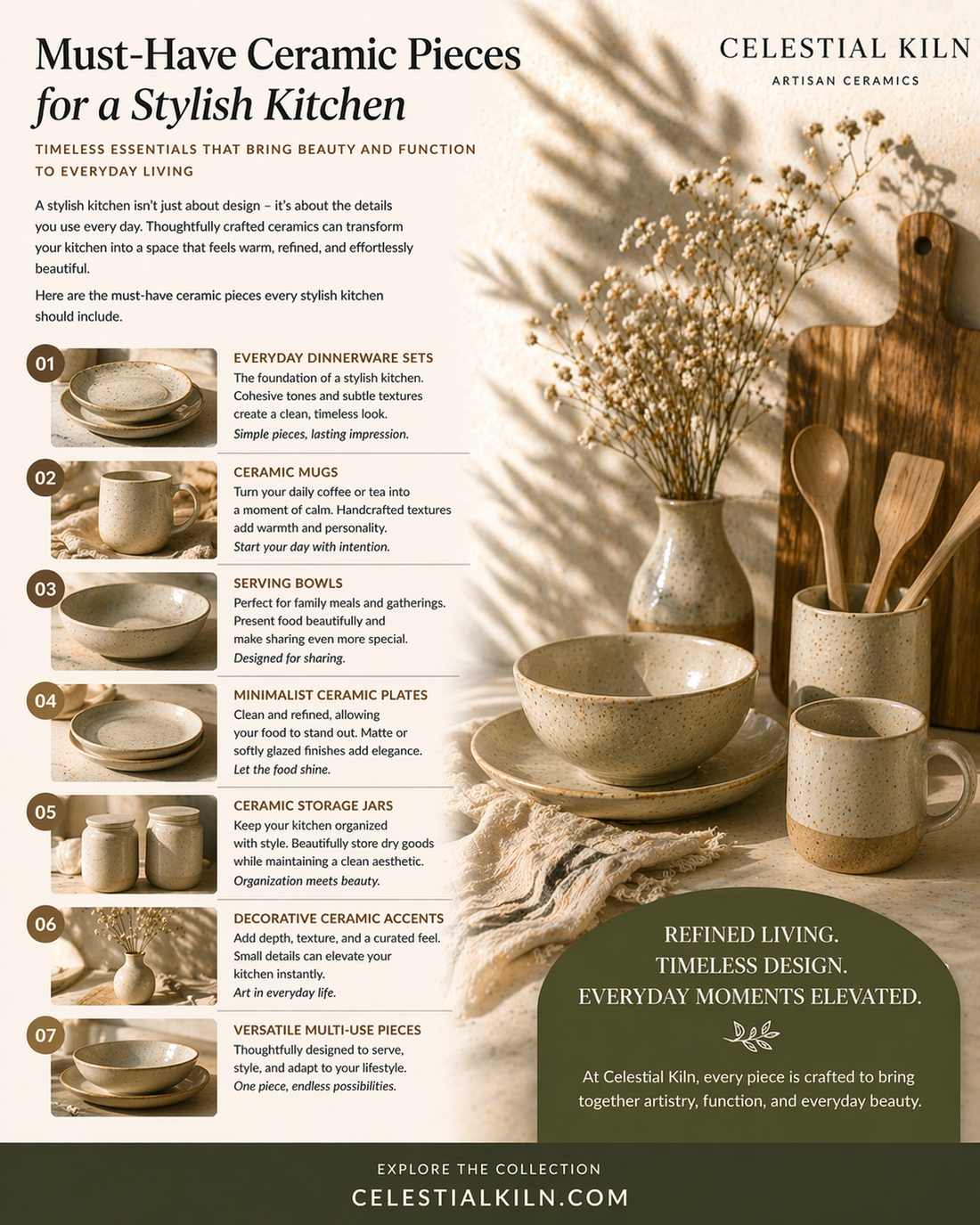 “Must-Have Ceramic Pieces for a Stylish Kitchen”