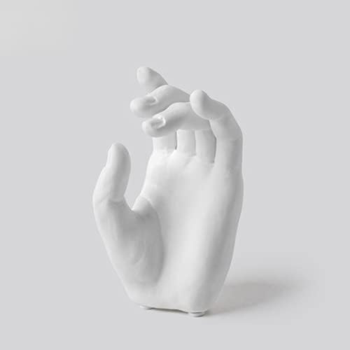 Ceramic Joe Creative Body Art Ornaments Handmade White Ceramic Home Desktop Decorative Art (Hand-6in)