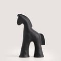 Handmade Abstract Animal Modern Ceramic Matte Craftsmanship Home Decoration Artwork (Black 6.7in)