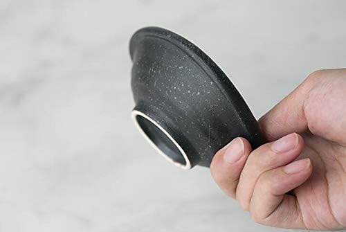 Colias Wing 3.5 Inch Retro Style Black&White Stylish Design Multipurpose Porcelain Side Dish Bowl Seasoning Dishes Soy Dipping Sauce Dishes-Set of 5