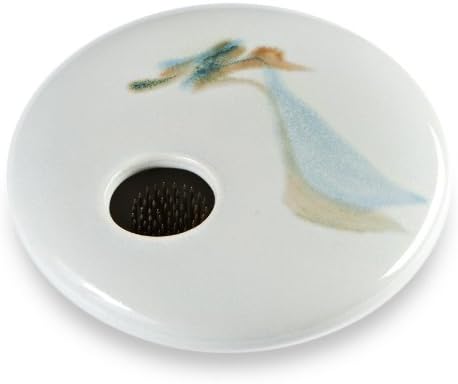 Georgetown Pottery Round Ikebana Flower Vase, Ivory Wave