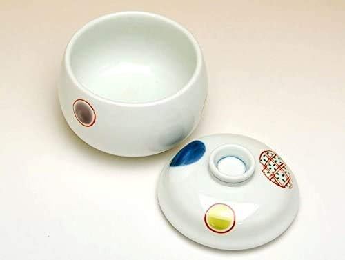 有田焼やきもの市場 Chawanmushi Cups with Lids set of 2 Japanese Chawan Mushi Arita Imari ware Made in Japan Maru-mon