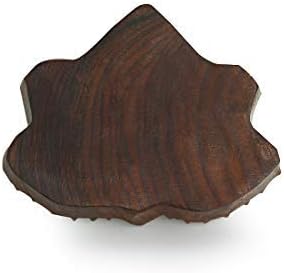 Western Eiderdown Presents Lotus Hand-Carved Block Tea Light Holder (Set of 2, Sheesham Wood) - Decorative Tea Light Candle Holder for Home Décor Votive Tea Light Holder T Lite #Aport-201