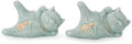 NOVICA Green Good Fortune Celadon Ceramic Sculpture, 3.7" Tall Lucky Cats at Play' (Pair)