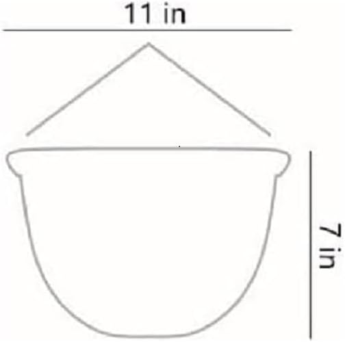 The HC Companies 11 Inch Hanging Metallic Planter - Round Hanging Basket for Indoor Outdoor Plants, Copper (Pack of 2)
