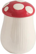 WAIT FLY Mushroom Shaped Ceramic Coffee Bean Storage Container, Tea Canister, Food Storage Jar for Tea, Coffee, Spices, Sugar, Candy, Cookies-Red-33 OZ