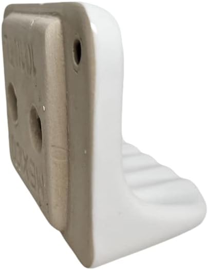 Tenedos White Glazed Ceramic Soap Dish Holder for Bathroom Wall – Bathroom Accessory Kit, Not for Flat Surface Installation, Mount with Tile Adhesion