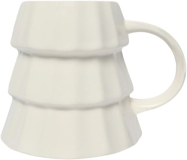 Sweet Water Decor Cream Tree Coffee Mug, 17oz Ceramic Christmas Mug, Dishwasher & Microwave Safe, Large Holiday Winter Cup for Coffee, Tea & Hot Chocolate, Stocking Stuffer Gifts for Women
