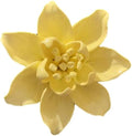 Ceramic Flower Wall Art, Artificial 3D Flower Wall Art, Handmade 3D Wall Art Hanging Sculpture, Porcelain Flower Wall Decoration for Home Office Decor (Yellow,Magnolia,2.76")