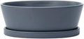 Napco Imports Indoor Outdoor Plant Succulent Herb Flower Pot with Saucer 4 x 10 Inch Ceramic Blue Dish Garden