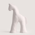 Handmade Abstract Animal Modern Ceramic Matte Craftsmanship Home Decoration Artwork (White 9.4in)