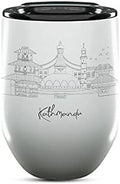 Kathmandu Skyline Wine Tumbler, Asia Skyline 12oz Wine Tumbler, Custom Wine Tumblers Gift For Birthday, Spill Resistant Tumblers for Women, Personalized Wine Tumbler