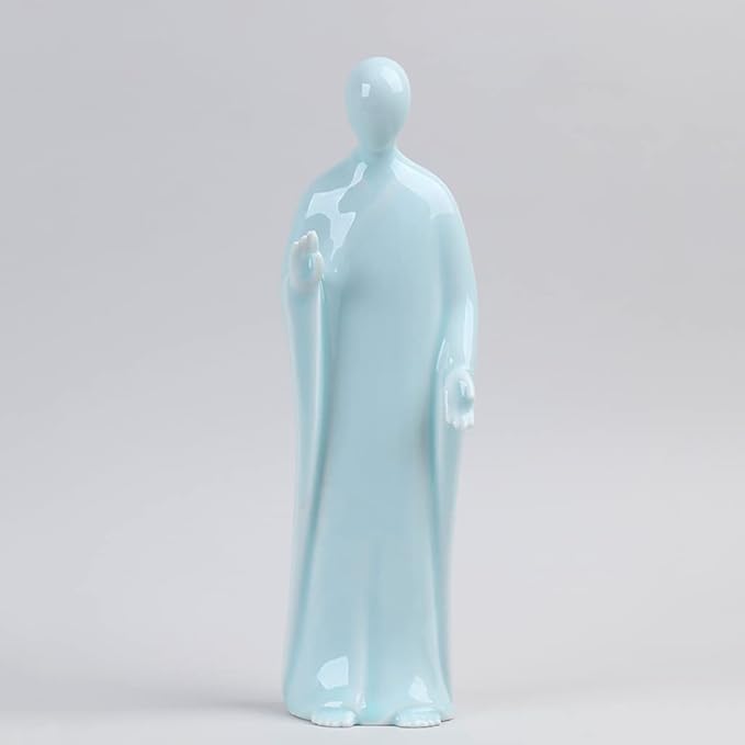 Buddha Statue,Buddha Statues for Home 3 Pack Ceramic Buddha Asian Statue Set Feng Shui Buddha Sitting Sculpture Standing Figurine for Home Desktop Decor, Gift Collection Praying Buddha Statue