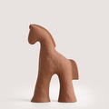 Handmade Abstract Animal Modern Ceramic Matte Craftsmanship Home Decoration Artwork (Brown 6.7in)