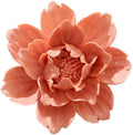 Peony ，3.54" Ceramic Flower Wall Art, Artificial 3D Flower Wall Art, Handmade 3D Wall Art Hanging Sculpture, Porcelain Flower Wall Decoration for Home Office Decor (Orange)