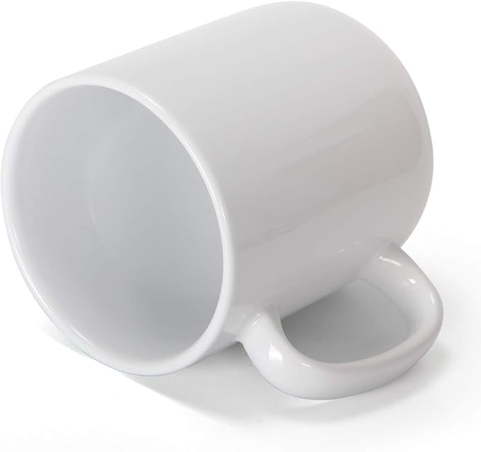 Smilatte 20 OZ Large Coffee Mug, M016 Plain Ceramic Boss Big Tea Cup with Handle for Dad Men, White