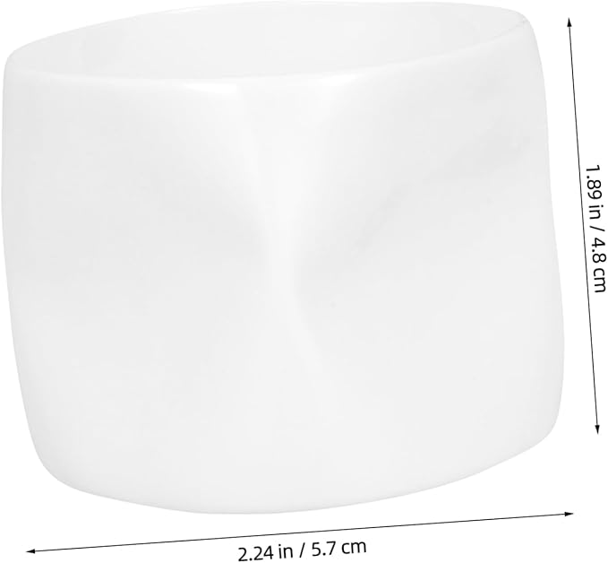 Cabilock Chinese Bone Mini Irregular Teacup Candle Holder Unique Ceramic Serving Cup for Tea and Decorative Use for Gatherings and Festive Occasions