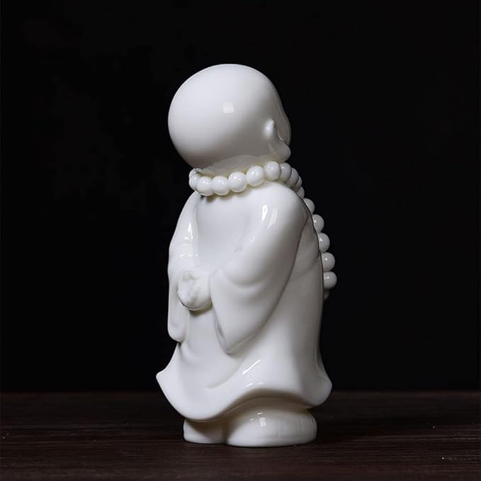 Buddha Statue,Buddha Statues for Home 5.5" Ceramic Buddha Statue Mini Standing Buddha Figurine and Sculpture for Feng Shui Home Decor, Asian Yoga Zen Indoor Decor Praying Buddha Statue