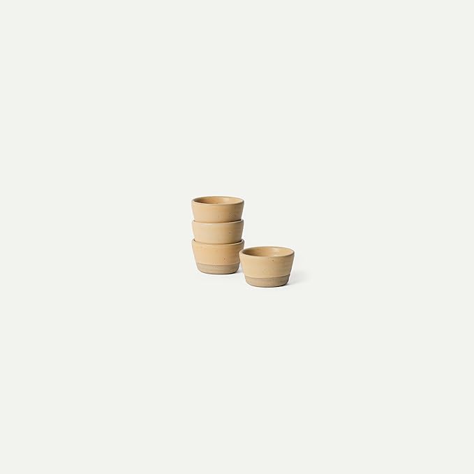 Mora Nano Ramekins Set of 4, 2oz Ceramic Pottery Sauce Cups - Microwave, Oven and Dishwasher Safe - Merrigold