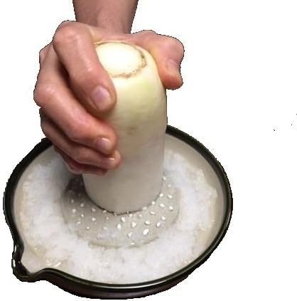 Motoshige Pottery Ishimi Yaki Radish Grater, Dish, Won't Damage Table, Silicone, Bottom, Diameter Approx. 7.1 inches (18 cm), Anti-Slip, Oribe Motoshige, Grater, Made in Japan