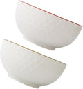 MERRYHAPY Ceramic Rice Bowl Square Shape Decorative Salad Bowl Set Home Kitchen Dinnerware
