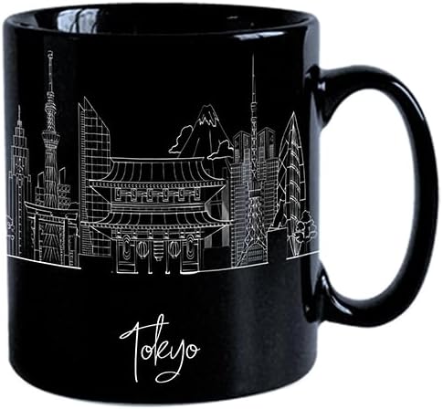 Tokyo Skyline Ceramic Mug, Asia Keepsake 11oz White Mug, Custom Coffee Cup, Gift For Birthday, Asia Skyline Coffee Cup, Mugs for Women, Personalized Coffee Mugs