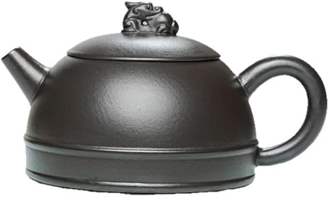 Yixing Clay Teapot 10oz Handmade Zisha Tea Pot Chinese Kungfu Tea Set Kettle (Clay Black 9oz)