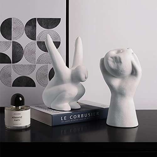 Ceramic Joe Creative Body Art Ornaments Handmade White Ceramic Home Desktop Decorative Art (Fly-9in)
