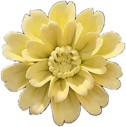 Sunflower,2.76" Ceramic Flower Wall Art, Artificial 3D Flower Wall Art, Handmade 3D Wall Art Hanging Sculpture, Porcelain Flower Wall Decoration for Home Office Decor (Yellow)