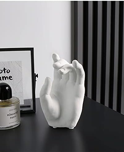 Ceramic Joe Creative Body Art Ornaments Handmade White Ceramic Home Desktop Decorative Art (Hand-6in)
