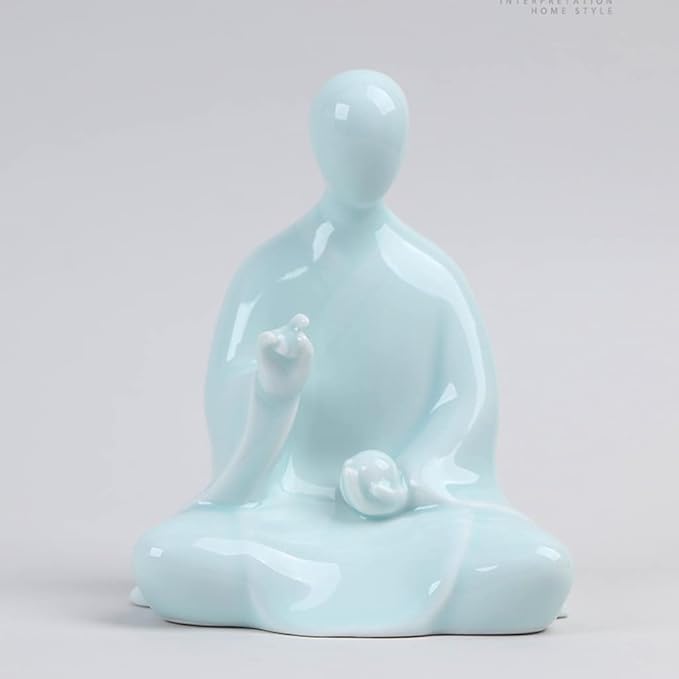 Buddha Statue,Buddha Statues for Home 3 Pack Ceramic Buddha Asian Statue Set Feng Shui Buddha Sitting Sculpture Standing Figurine for Home Desktop Decor, Gift Collection Praying Buddha Statue