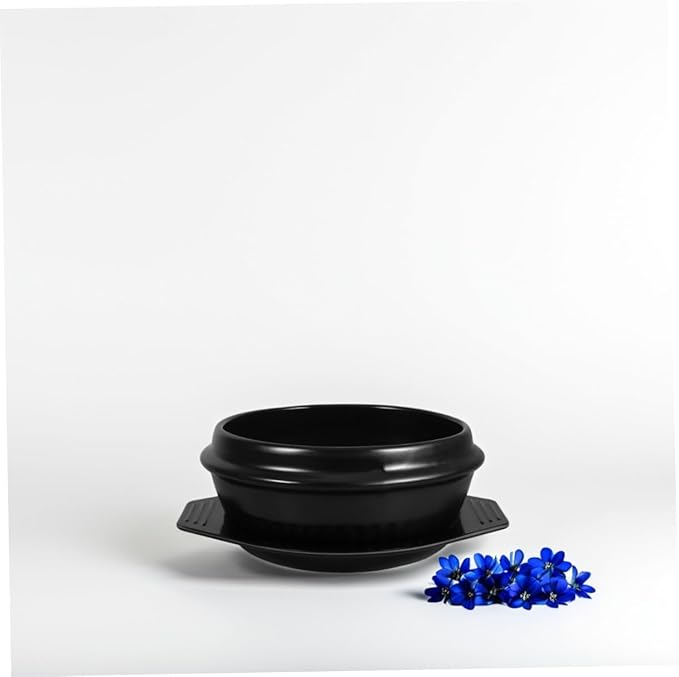 57.2oz Ceramic Korean Stone Pot Soup Cooking Bibimbap Stew Bowl Direct Gas Stove Use