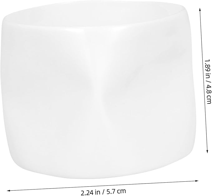 PRETYZOOM Mini Ceramic Japanese Teacup Unique Irregular Bone Sake Cup Versatile Candle Holder for Home Decor and Tea Enjoyment