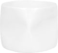 GLEAVI Mini Irregular Shaped Ceramic Teacup Versatile White Porcelain Bowl Candle Holder for Daily Use Home Decor and Festive Occasions