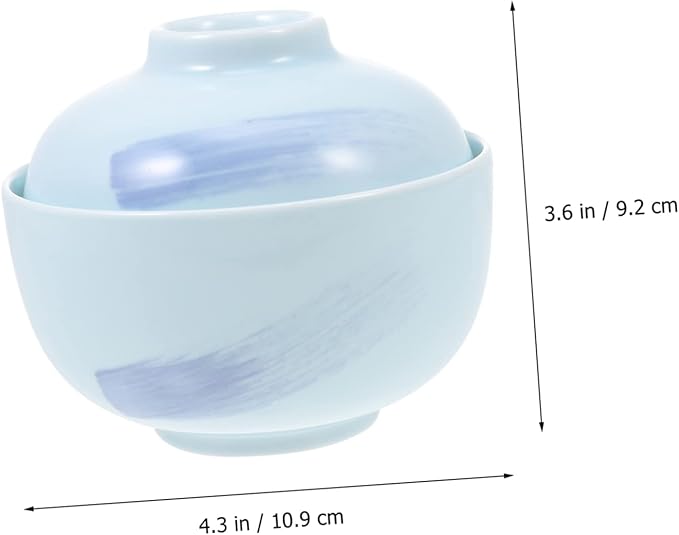 VALICLUD Japanese Porcelain Egg-Shaped Soup Bowl Creative Dessert Stew Dish Ceramic Kitchen Tableware for Home Cooking and Serving