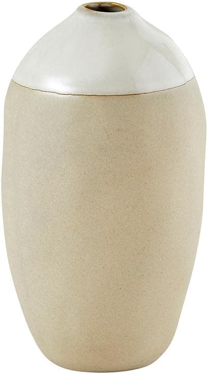Santa Barbara Design Studio Vases for Home and Office Décor Artisan Dipped Flower Vase, Medium, Cream
