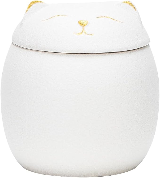 Lucky Cat Storage Jar Tea Containers Coffee Bean Container Sealable Containers Cat Ceramic Tea Jar Candle Tins Salt Bottles Storage Decorative Home