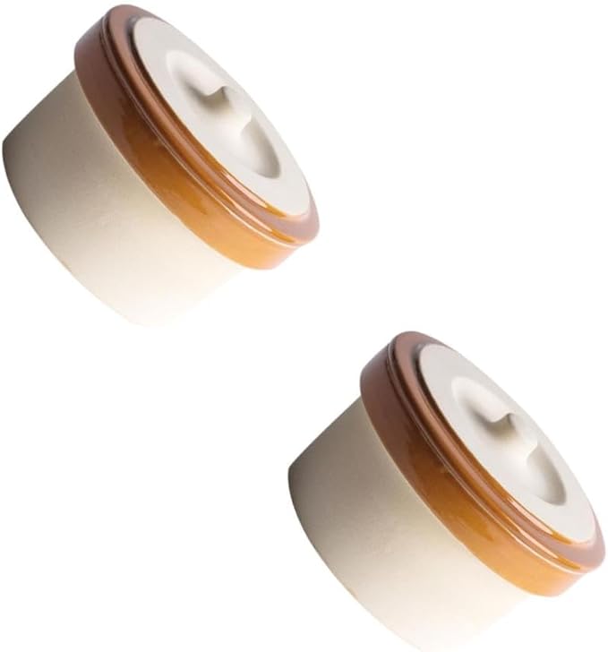 OUNONA 2pcs Ceramic Steaming Bowl with Lid Practical Kitchen Supply for Soup Rice Yogurt Desserts Lightweight Smooth Surface Easy to Clean Home Tableware