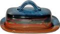 ALWAYS AZUL POTTERY Butter Dish in Azulscape - Handmade Pottery - Decorative Stoneware Butter Dish Dispenser - Countertop Covered Butter Storage Container