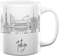 Tokyo Skyline Ceramic Mug, Asia Keepsake 11oz White Mug, Custom Coffee Cup, Gift For Birthday, Asia Skyline Coffee Cup, Mugs for Women, Personalized Coffee Mugs