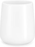 Bathroom Tumbler Cup Ceramic 13.5oz Reusable Toothbrush Cup 400ml,Toothbrush Holder Adequate for Your Bathroom (Shiny White)