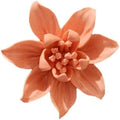 Magnolia,2.76" Ceramic Flower Wall Art, Artificial 3D Flower Wall Art, Handmade 3D Wall Art Hanging Sculpture, Porcelain Flower Wall Decoration for Home Office Decor (Orange)
