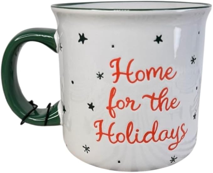 Gibson Homewares Peanuts & Gang Holiday Ceramic Coffee Mug, Home for the Holidays Design