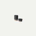 Mora Nano Ramekins Set of 4, 2oz Ceramic Pottery Sauce Cups - Microwave, Oven and Dishwasher Safe - Liquorice