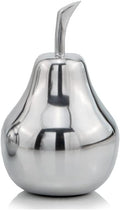 Modern Day Accents SM Small Peral Polished Pear, Silver, Fruit, Tabletop, Transitional, Sculpture, Accents, Décor, Desk, Aluminum, 4" L x 4" W x 6.5" H