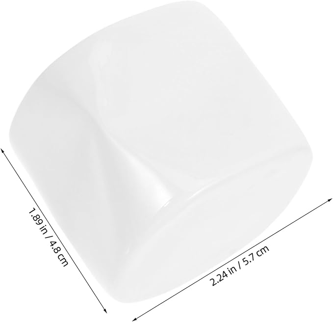 Mobestech Chinese Cup: Mini White Porcelain Irregular Shape Candle Holder Ceramic Serving Cup Mini Bowl