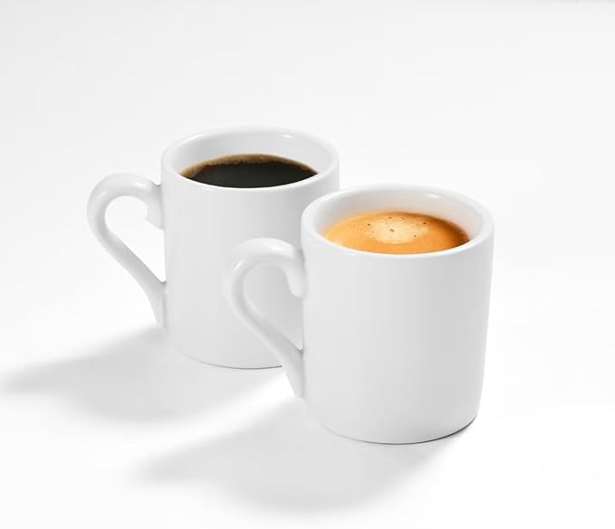 Pure White Ceramic Espresso Cup (2 oz/60 ml), set of two