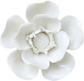 Rosa multiflora,4.72" Ceramic Flower Wall Art, Artificial 3D Flower Wall Art, Handmade 3D Wall Art Hanging Sculpture, Porcelain Flower Wall Decoration for Home Office Decor (White