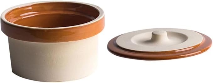 OUNONA Ceramic Stew Bowl with Lid Practical Pot for Rice Yogurt Fruits and Desserts Versatile Tableware for Home Use present