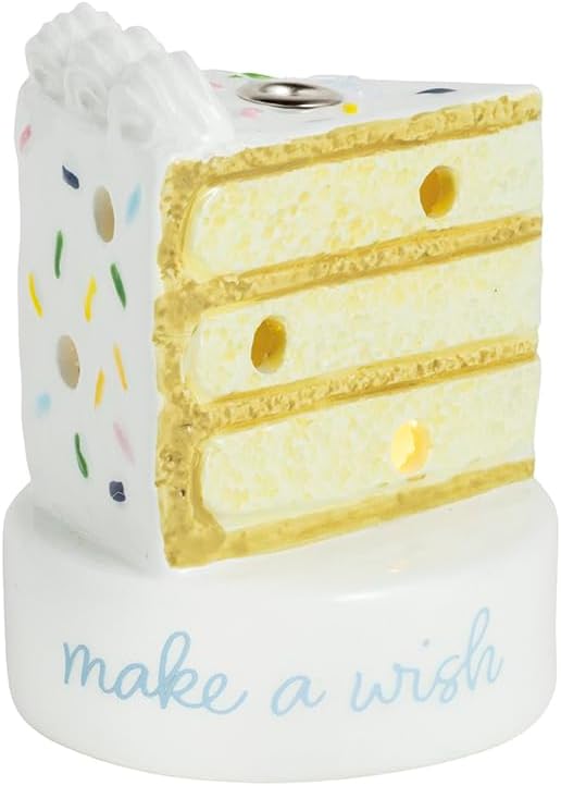 Mud Pie Ceramic Cake Candle Holder LED Sitter